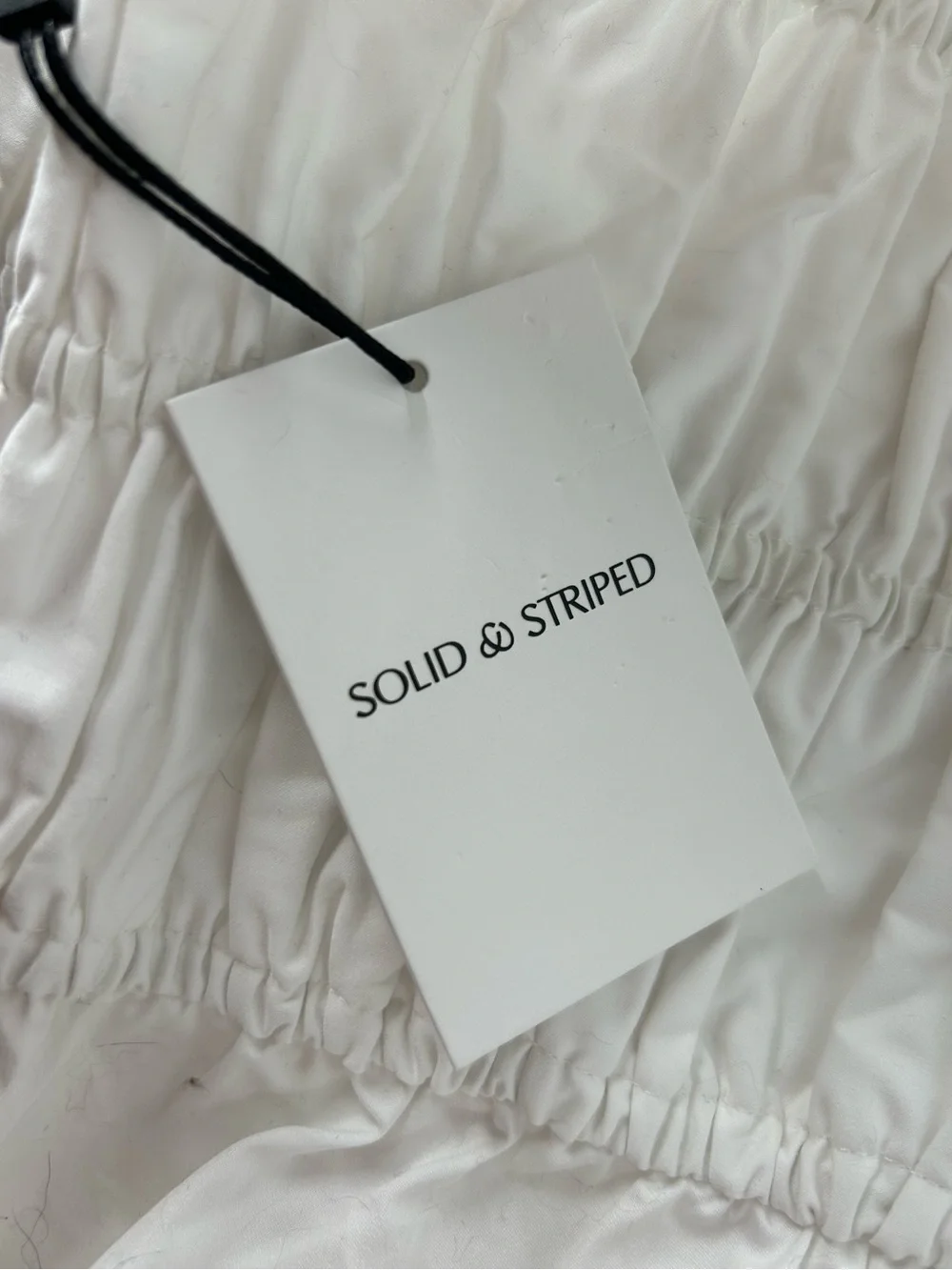SOLID & STRIPED The Meira Dress White Halter Smocked Maxi Dress - Picture 8 of 9